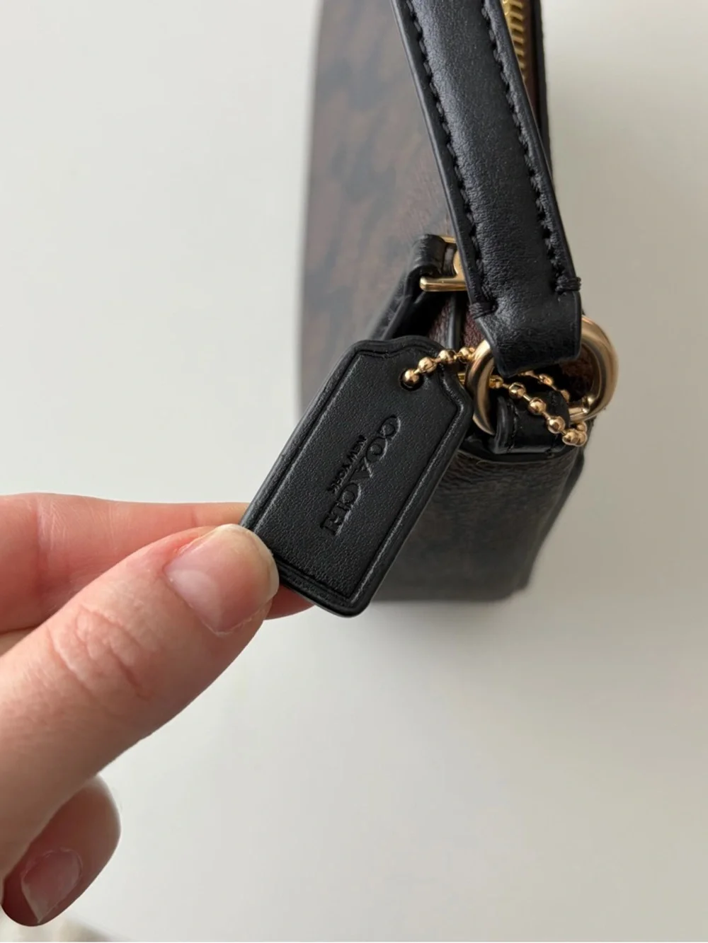 Coach Nolita 19 Brown Signature Mini Shoulder Bag - Picture 4 of 6